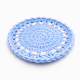 Handmade Cotton Yarn Blue Crochet Doily Coaster
